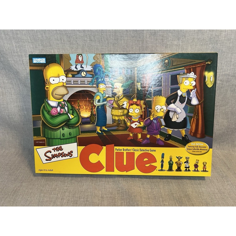 The Simpsons CLUE‎ Edition Board game Complete 2002